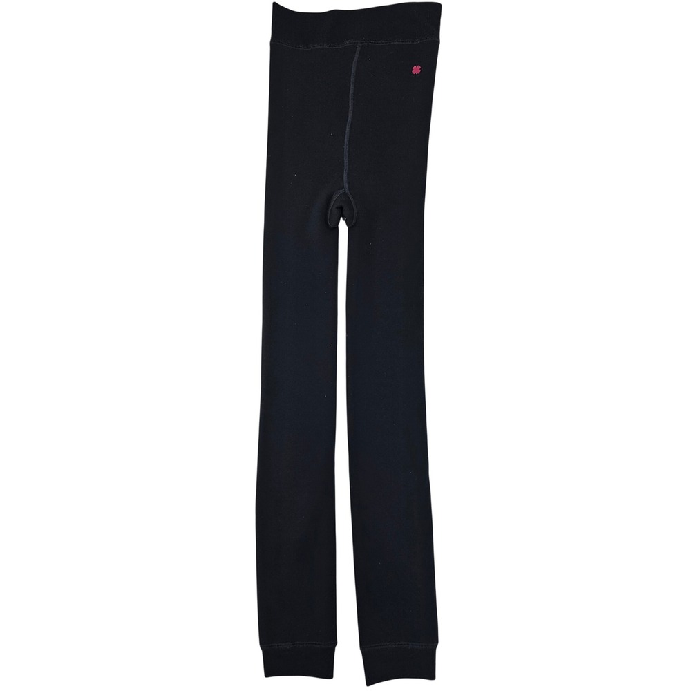 Lucky Brand Black Fleece Lined Thermal LeggingsWomens Small LVD22160 Clover Logo